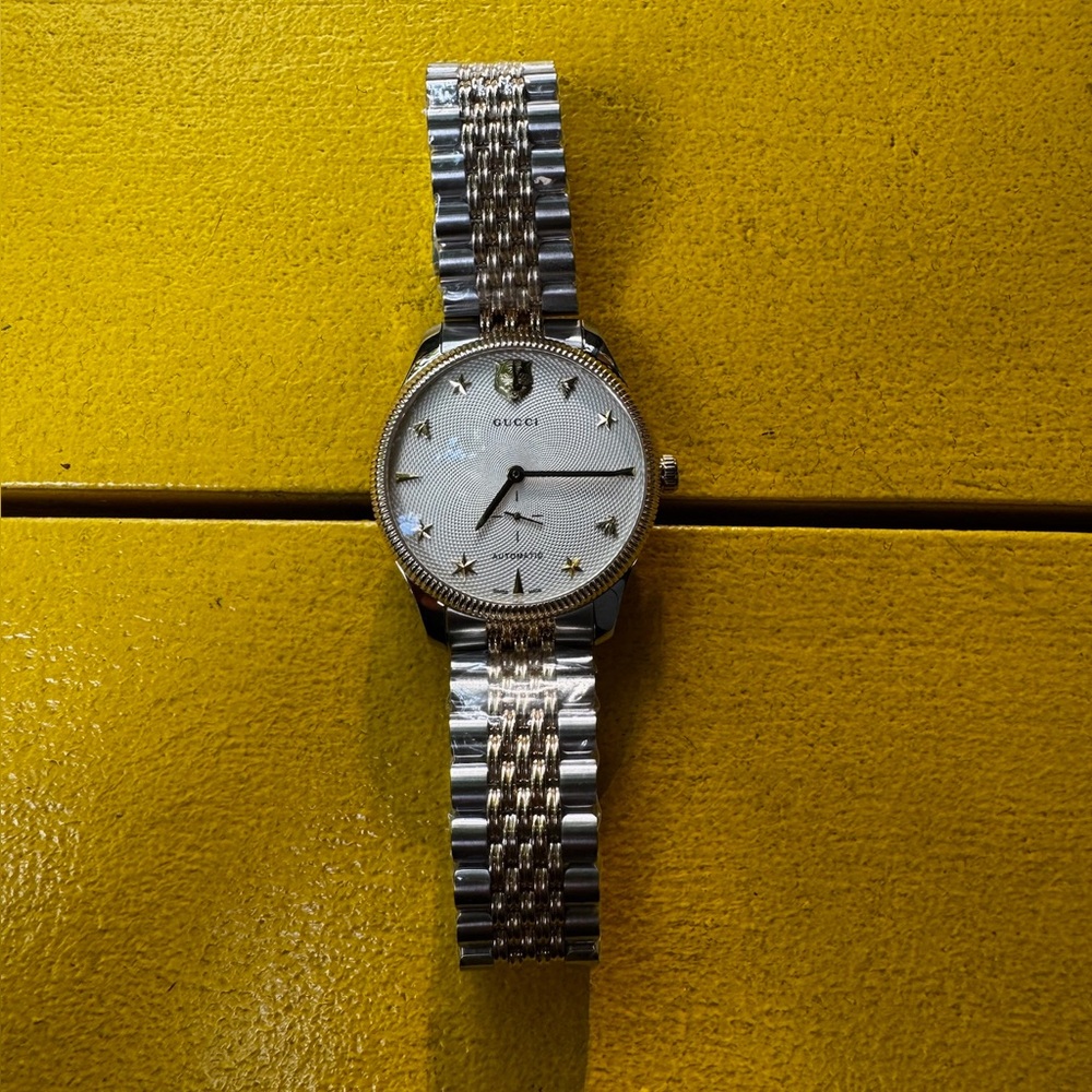 Gucci Two-Tone Men's Watch with Star Accents